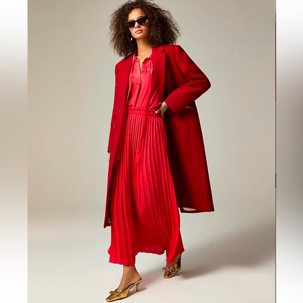 J.Crew Pleated maxi skirt in drapey georgette